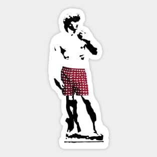 David Michelangelo with Hearts Boxers Sticker